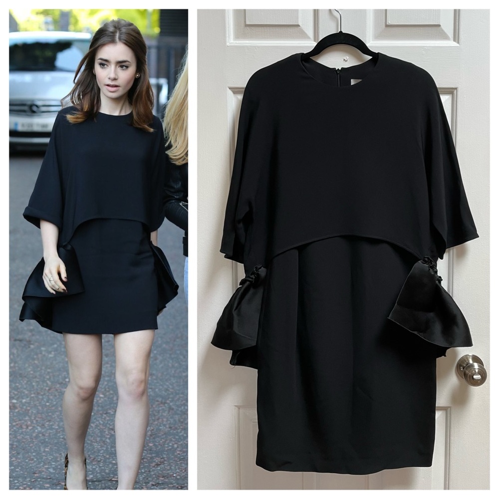 [Stella McCartney] Black Bogart Dress - ASO Lily Collins